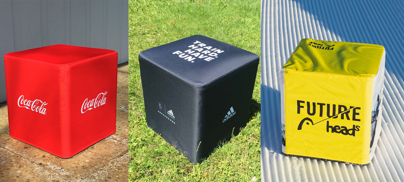 Flatcube tabouret avec logo