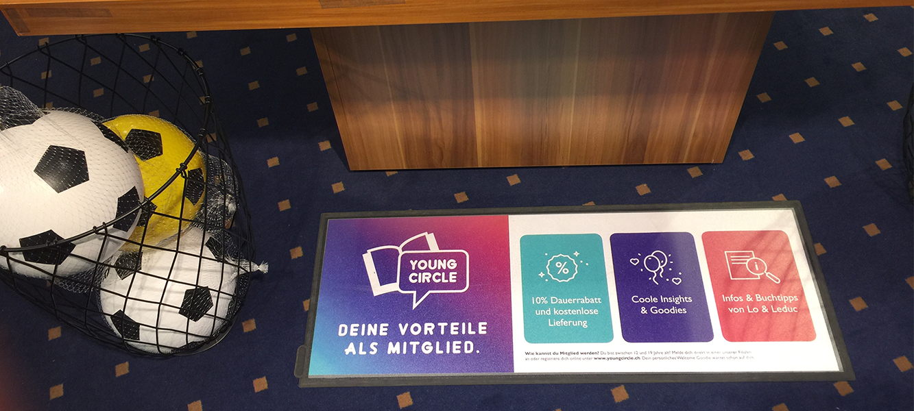 FloorWindo Tapis publicitaire POS display sol