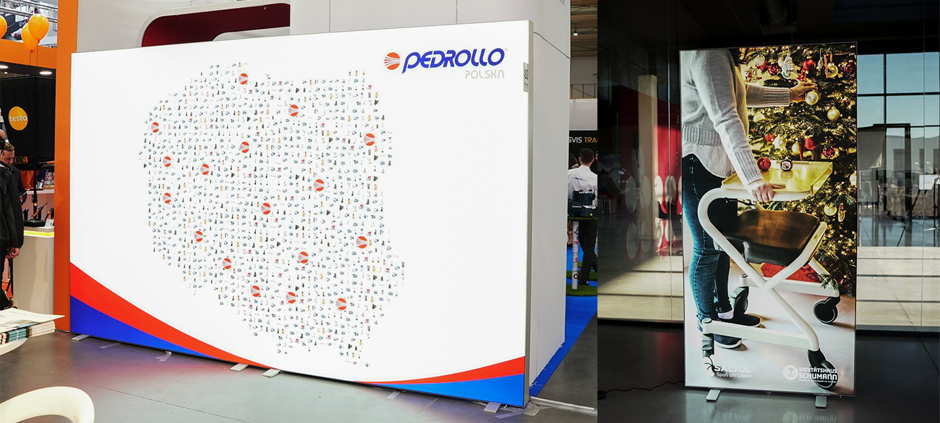 Lightbox LED cadre textile