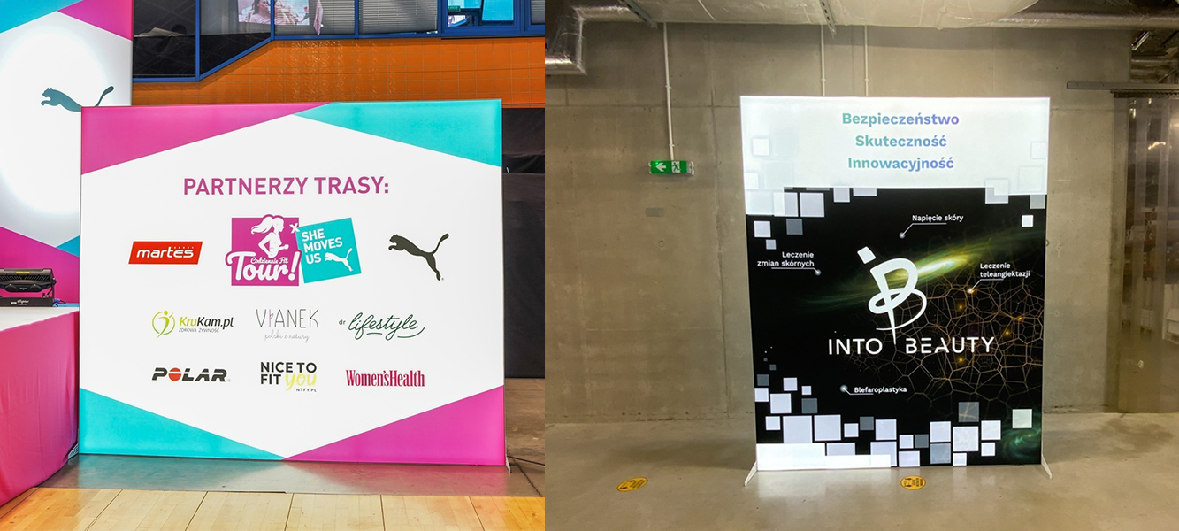 Mur publicitaire salon
