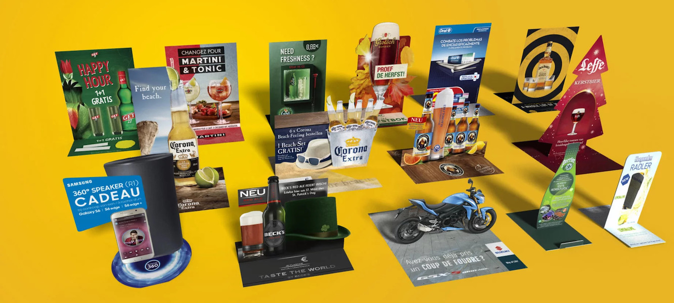 Stick'n Glide présentoir de table POS Suisse